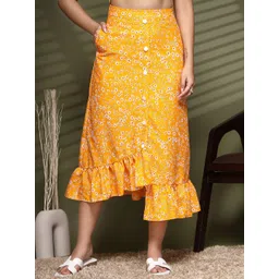 Oomph! Printed Flared Midi Skirt-picture-19