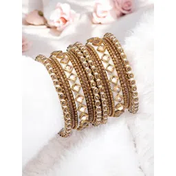 OOMPH Set Of 18 Kundan-Studded Bangles-picture-24