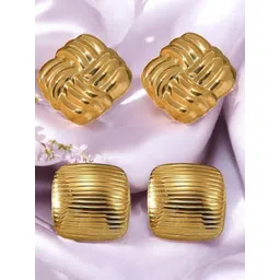 OOMPH Set Of 2 Contemporary Shaped Studs-picture-13