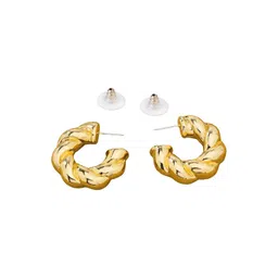 OOMPH Set of 2 Heart Shaped Half Hoop Earrings image 3