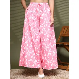 Oomph! Women Floral Printed Relaxed Trousers-picture-39