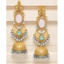 oomph Women Gold-Plated Long Drop Earrings-picture-14