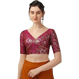 oomph! Women Jacquard Half Sleeve Blouse-picture-44