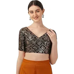 oomph! Women Jacquard Half Sleeve Blouse-picture-20