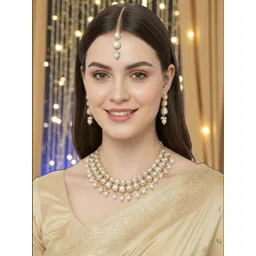 OOMPH Women Jadau Kundan Studded & Beaded Jewellery Set-picture-41