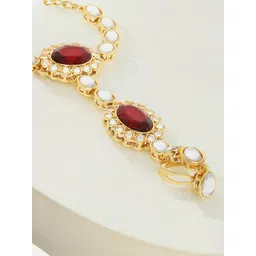 OOMPH Women Kundan Ring Bracelet-picture-17