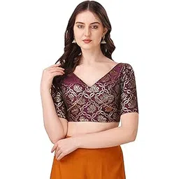 oomph! Women's Art Silk Floral Half Sleeve Regular Blouse-picture-54