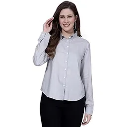 oomph! Women's Cotton Regular Fit Floral Button Down Shirt-picture-18