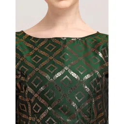 Oomph! Woven Design Boat Neck Saree Blouse image 4