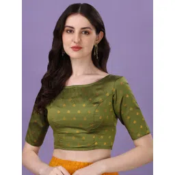Oomph! Woven Design Brocade Saree Blouse image 1