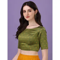 Oomph! Woven Design Brocade Saree Blouse image 3