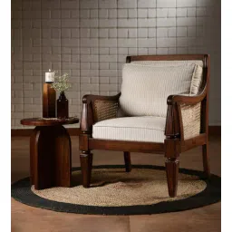 opaque studio Wallace Teak Wood Armchair In Teak Finish-picture-12