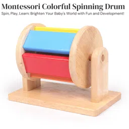 opatoys Wooden Spinning Drum Roller – Montessori Sensory Toy for Toddlers Rattle-picture-22
