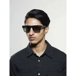 Opium Brown Polarised and UV Protected Lens Wayfarer Sunglasses for men-picture-21