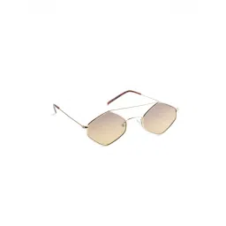 Opium Brown UV Protection Hexagon Unisex Sunglasses-picture-15