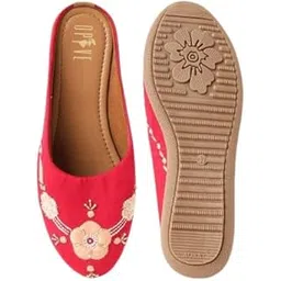 opive fashion hub OPIVE Fashion Floral Embroidered PVC Sole Comfortable Slip On Shoes for Womens and Girls-picture-16