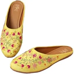 opive fashion hub OPIVE Fashion Floral Embroidered PVC Sole Comfortable Slip On Shoes for Womens and Girls-picture-15