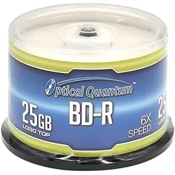 Optical Quantum OQBDR06LT-50 6X 25GB BD-R Single Layer Blu-Ray Recordable Blank Media Logo Top, 50-Disc Spindle-picture-12