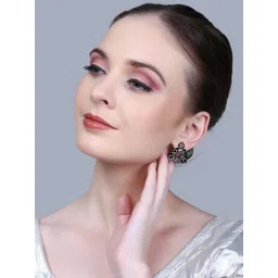 OPUS GEMS Artificial Stones Studded Contemporary Drop Earrings-picture-19