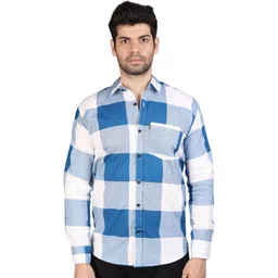 OQUENT Men Standard Buffalo Checks Checked Casual Shirt-picture-20