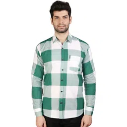 OQUENT Men Standard Buffalo Checks Checked Casual Shirt-picture-22