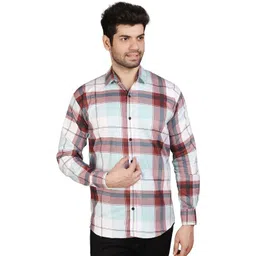 OQUENT Men Standard Tartan Checks Checked Casual Shirt-picture-21