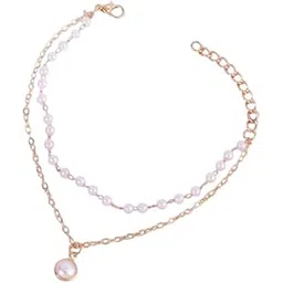 oralia Alloy Layered Shallow Pearl Anklet for Women Gift | Perfect For Dailywear-picture-39