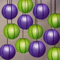 orama Purple, Green Paper Hanging Lantern-picture-23