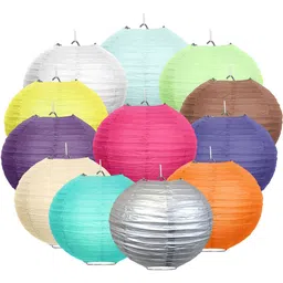 orama Rice Paper Ball Lamp Round Hanging Ball Paper Hanging Lantern Paper Lamp Multicolor Paper Hanging Lantern-picture-12