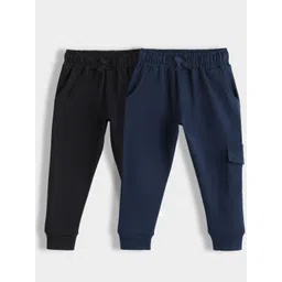 Orange Sugar Infants Pack Of 2 Pure Cotton Mid-Rise Cargo-Joggers-picture-22