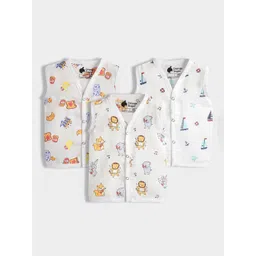 Orange Sugar Infants Pack Of 3 Printed V-Neck Jhabla MJ_LS_JJG_YB_0-3M-picture-46