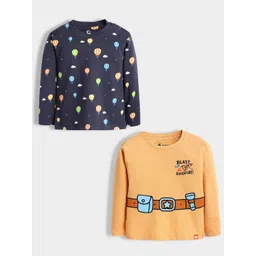 Orange Sugar Kids Pack Of 2 Graphic Printed Long Sleeves T-shirts-picture-31