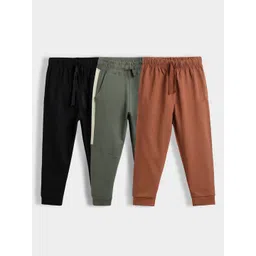 Orange Sugar Kids Pack of 3 Cotton Joggers-picture-25