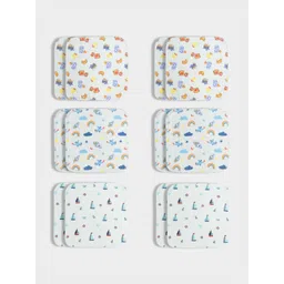 Orange Sugar Pack Of 12 Printed Cotton Muslin Napkins-picture-50