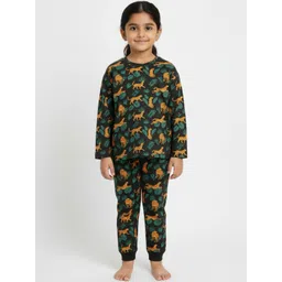 Orange Sugar Unisex Kids Printed T-shirt with Pyjamas-picture-21