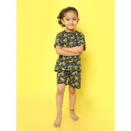 Orange Sugar Unisex Kids Printed T-shirt with Shorts-picture-32
