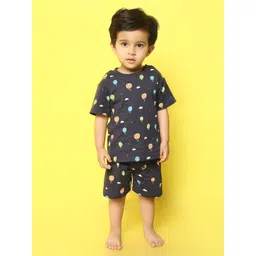 Orange Sugar Unisex Kids Printed T-shirt with Shorts-picture-33