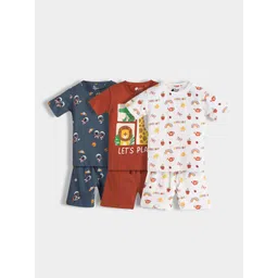 Orange Sugar Unisex Kids Printed T-shirt with Shorts-picture-11