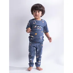 Orange Sugar Unisex Printed Pure Cotton T-shirt with Pyjamas-picture-27