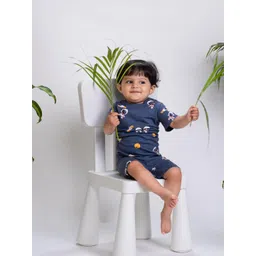 Orange Sugar Unisex Printed Pure Cotton T-shirt with Shorts-picture-40