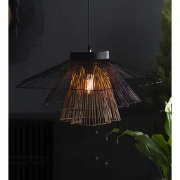 orange tree Black Iron Single Hanging Light Handcrafted-picture-28