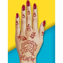 ORDERSHOCK Floral Mandala Designs Mehndi Stencils Sticker image 3
