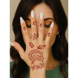 ORDERSHOCK Floral Mandala Designs Mehndi Stencils Sticker image 5