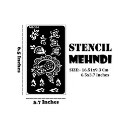 ORDERSHOCK Floral Mandala Designs Mehndi Stencils Sticker image 4