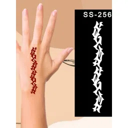 ORDERSHOCK Floral Mehndi Sticker With Reusable Artistic Patterns-picture-25