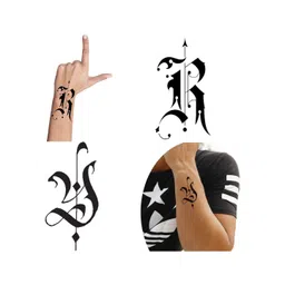 ORDERSHOCK Set Of 2 RY Name Letter Waterproof Temporary Tattoo Stickers-picture-36