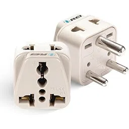 OREI Canada to India Converter Plug, USA, UK to India Adapter Plug - Type D Travel Adapter - 2 in 1 USA to India Adapter Plug - Beige - 2 Pack - CE - RoHS - 5 Years Warranty-picture-13