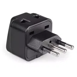Orei India to Italy Libya Chile & More (Type L) Travel Adapter Plug 2 in 1 CE Certified RoHS Compliant - (DB12A-BLK)-picture-27