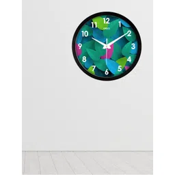 Orex Navy Blue & Green Printed Traditional Wall Clock-picture-17