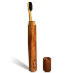 Organic B Bamboo Charcoal Toothbrush With Eco Friendly Travel Case - Beige-picture-23